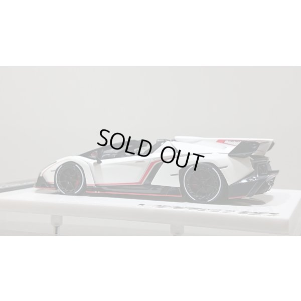 画像3: EIDOLON 1/43 Lamborghini Veneno Roadster 2015 Matte White / Red Stripe Limited 80 pcs.