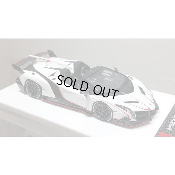 画像11: EIDOLON 1/43 Lamborghini Veneno Roadster 2015 Matte White / Red Stripe Limited 80 pcs.