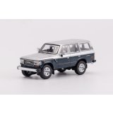 Gaincorp Products 1/64 Toyota Land Cruiser 60 RHD Silver/Dark Blue