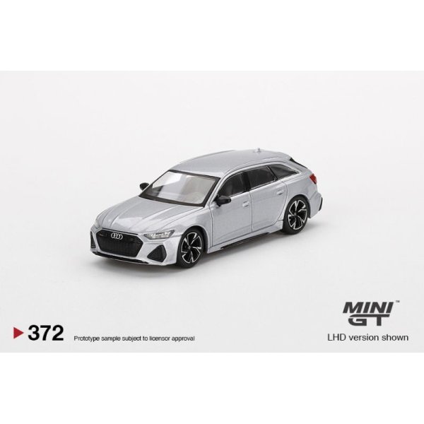 画像2: MINI GT 1/64 Audi RS 6 Avant Carbon Black Edition Floret Silver (RHD)