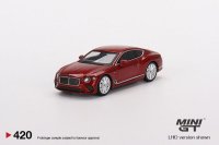 MINI GT 1/64 Bentley Continental GT Speed 2022 Candy Red (LHD)