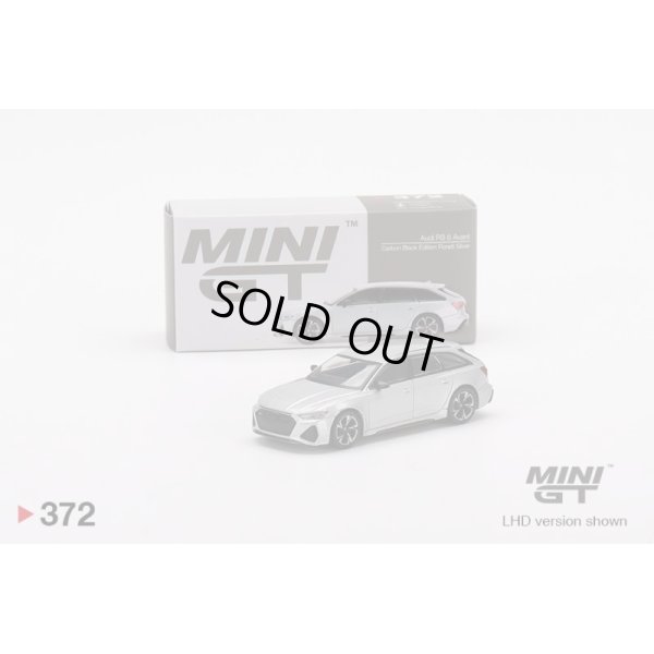 画像1: MINI GT 1/64 Audi RS 6 Avant Carbon Black Edition Floret Silver (LHD)
