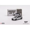 MINI GT 1/64 Audi RS 6 Avant Carbon Black Edition Floret Silver (RHD)