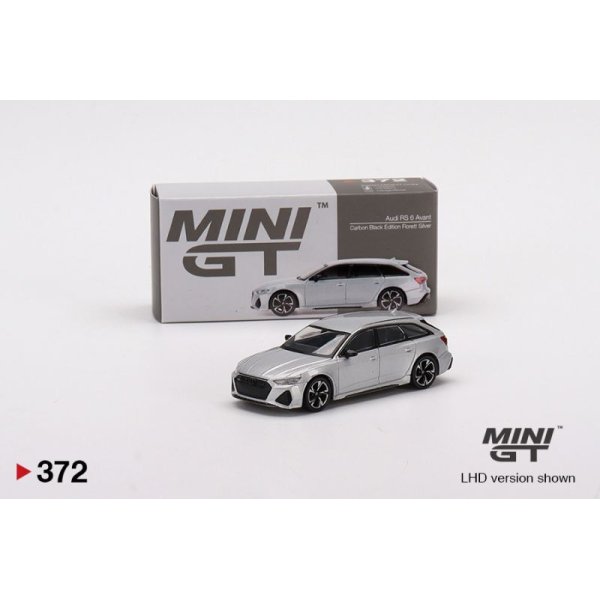 画像1: MINI GT 1/64 Audi RS 6 Avant Carbon Black Edition Floret Silver (RHD)