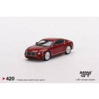 MINI GT 1/64 Bentley Continental GT Speed 2022 Candy Red (RHD)