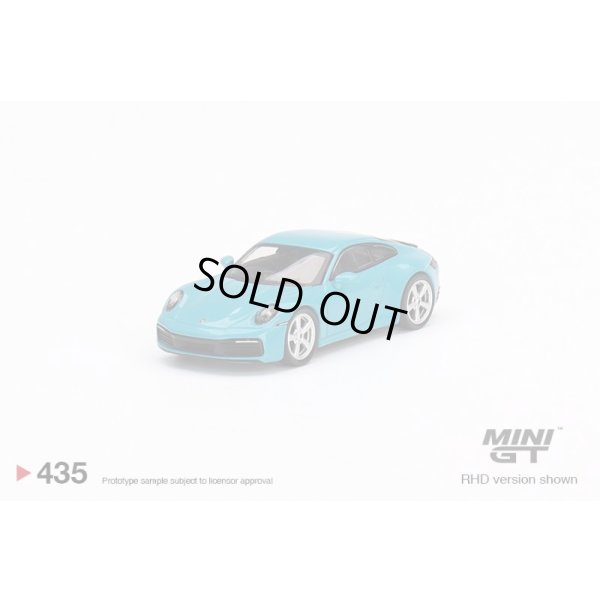 画像1: MINI GT 1/64 Porsche 911 (992) Carrera S Miami Blue (RHD)