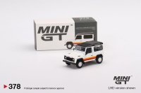 MINI GT 1/64 Land Rover Defender 90 Wagon White (RHD)