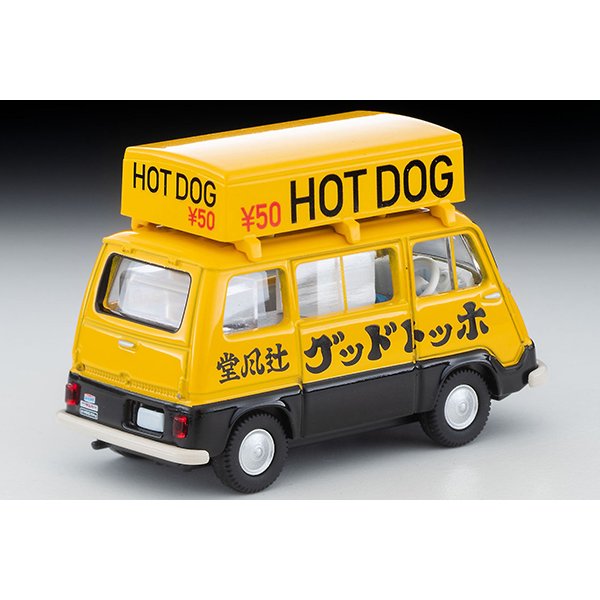 画像2: TOMYTEC 1/64 Limited Vintage Subaru Sambar Light Van Hot Dog Shop (Yellow/Black) with Figure