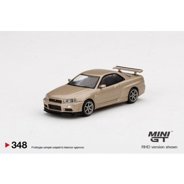 画像1: MINI GT 1/64 Nissan Skyline GT-R R34 M Spec Silica Breath (RHD)