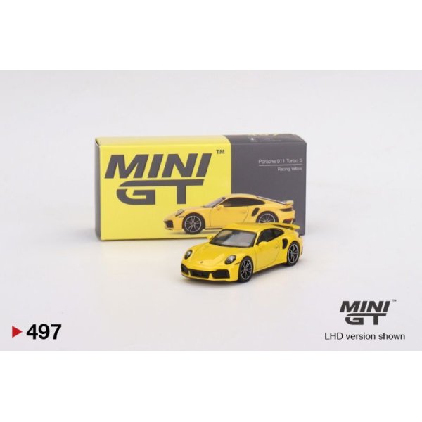 画像1: MINI GT 1/64 Porsche 911 Turbo S Racing Yellow (RHD)