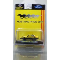 M2 Machines 1/64 1987 Ford Mustang GT Custom - Pearl Yellow, PMS 012 C Pearl
