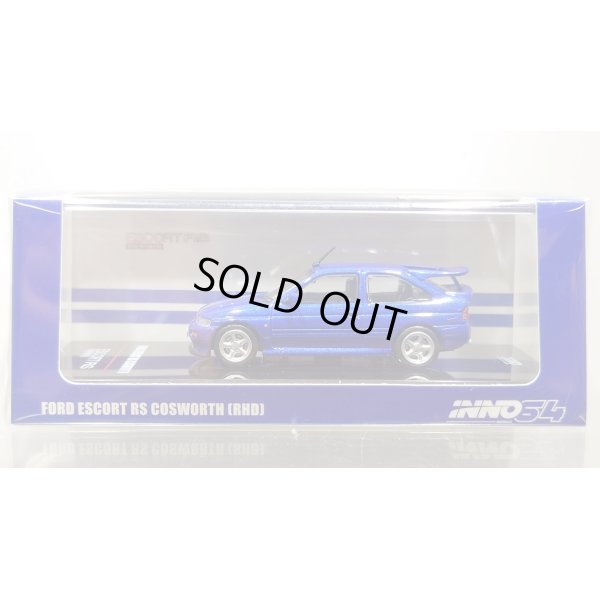 画像1: INNO Models 1/64 Ford Escort RS COSWORTH Metallic Blue (RHD)