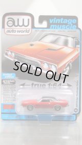 auto world 1/64 1974 Dodge Challenger Rally Red/Flat Black