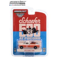 GREEN LiGHT EXCLUSIVE 1/64 1971 Ford F-250 with Fire Equipment, Hose and Tank 1971 Schaefer 500 at Pocono Official Truck