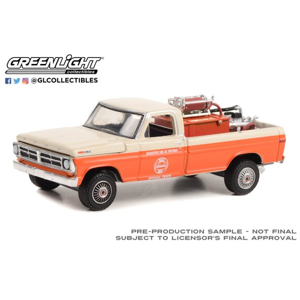 画像2: GREEN LiGHT EXCLUSIVE 1/64 1971 Ford F-250 with Fire Equipment, Hose and Tank 1971 Schaefer 500 at Pocono Official Truck