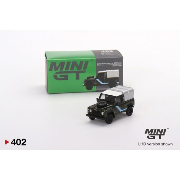 画像1: MINI GT 1/64 Land Rover Defender 90 Pickup Bronze Green (RHD)