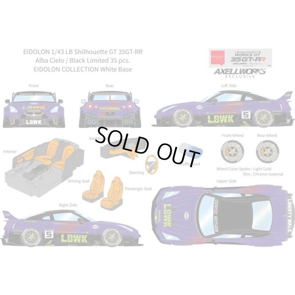 画像13: EIDOLON 1/43 LB-Silhouette WORKS GT 35GT-RR Alba Cielo / Black Two-Tone color Limited 35 pcs.