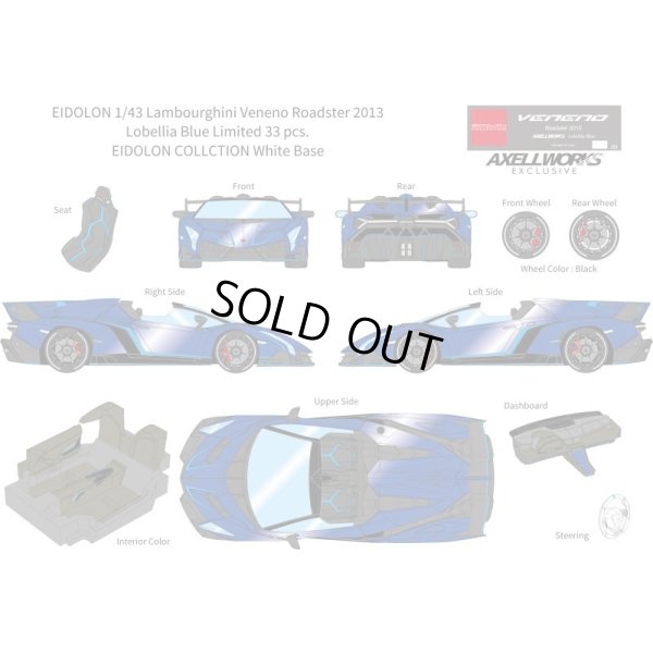 画像13: EIDOLON 1/43 Lamborghini Veneno Roadster 2013 Lobellia Blue Limited 33 pcs.