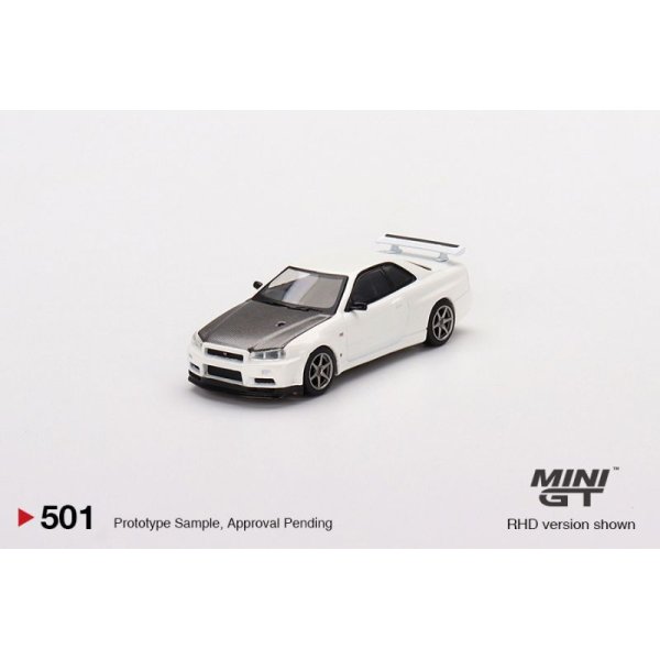 画像2: MINI GT 1/64 Nissan Skyline GT-R R34 V-Spec II N1 White (RHD)