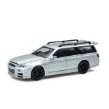 POP RACE 1/64 Nissan Stagea Silver
