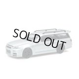 POP RACE 1/64 Nissan Stagea Silver