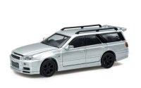 POP RACE 1/64 Nissan Stagea Silver