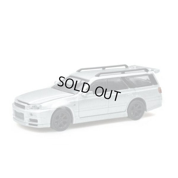 画像1: POP RACE 1/64 Nissan Stagea Silver