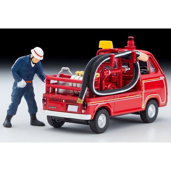 画像2: TOMYTEC 1/64 Limited Vintage Subaru Sambar Pump fire truck with Figure