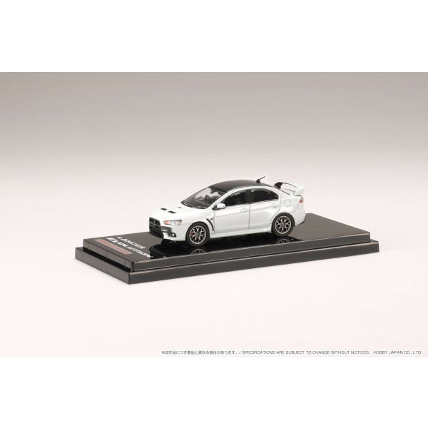 画像2: Hobby JAPAN 1/64 Mitsubishi Lancer Evolution 10 Final Edition White Pearl / Carbon Roof