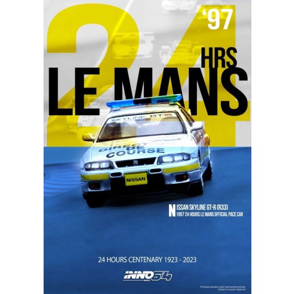 画像5: INNO Models 1/64 Nissan Skyline GT-R (R33) Le Mans 24 Hours Official Safety Car 1997