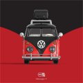 TinyQ Volkswagen T1 Red/Black