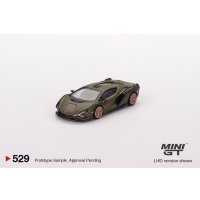 MINI GT 1/64 Lamborghini Cyan FKP 37 Presentation (LHD)