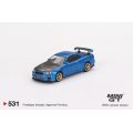 MINI GT 1/64 Nissan Skyline GT-R R34 Top Secret Bayside Blue (RHD)