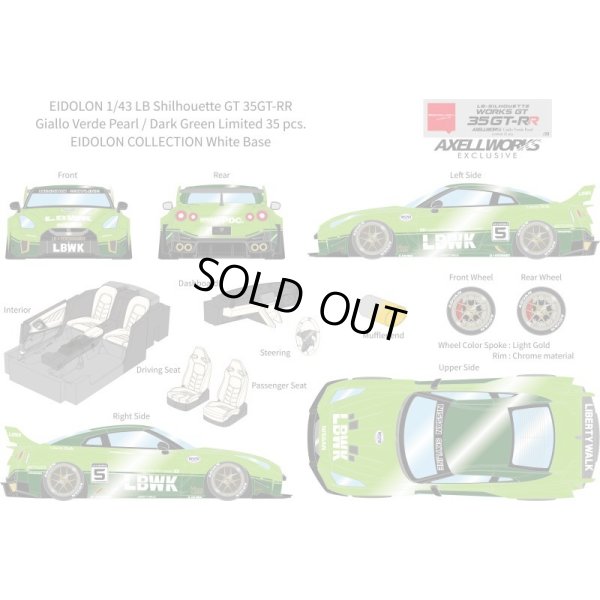 画像12: EIDOLON 1/43 LB-Silhouette WORKS GT 35GT-RR Giallo Verde Pearl / Dark Green Two-Tone color Limited 35 pcs.