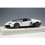 EIDOLON 1/18 Lamborghini Aventador LP780-4 Ultimae Roadster 2021 (Leirion Wheel) Bianco Opalis / Black Limited 50 pcs.