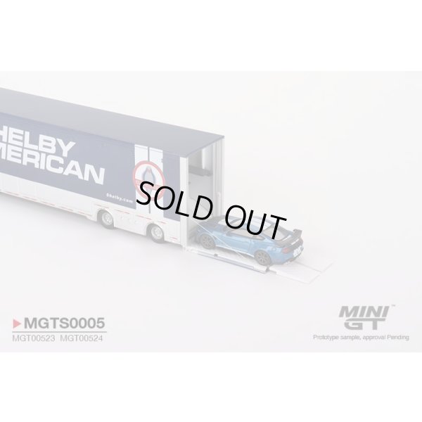 画像7: MINI GT 1/64 Shelby Transporter Set Western Star 49X Racing Transporter (LHD)/Shelby GT500 SE Widebody Ford Performance Blue (LHD)