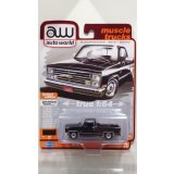 auto world 1/64 1985 Chevy Silverado Pickup Lowdown Gloss Black