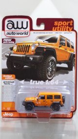 auto world 1/64 2013 Jeep Wrangler Moab Edition Crash Orange