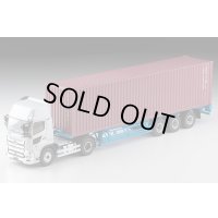 TOMYTEC 1/64 Limited Vintage NEO Hino Profia 40ft Marine Container Trailer （東邦車輛TC36H1C34）(Silver) 