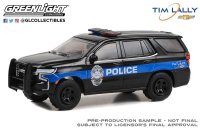 GREEN LiGHT EXCLUSIVE 1/64 2022 Chevrolet Tahoe Police Pursuit Vehicle PPV Tim Lally Chevrolet Warrensville Heights Ohio