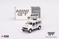 MINI GT 1/64 Land Rover Defender 110 1991 Safari Rally Martini Racing Support Vehicle (LHD)