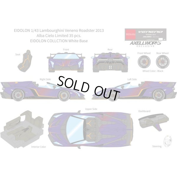 画像13: EIDOLON 1/43 Lamborghini Veneno Roadster 2013 Alba Cielo Limited 35 pcs.