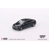 MINI GT 1/64 Mercedes-Benz EQS 580 4MATIC Natural Blue Metallic (RHD)