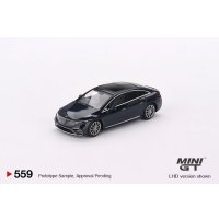 MINI GT 1/64 Mercedes-Benz EQS 580 4MATIC Natural Blue Metallic (LHD)