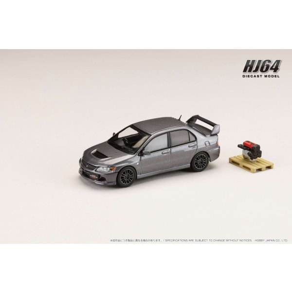 画像2: Hobby JAPAN 1/64 Mitsubishi Lancer GSR EVOLUTION 9 MR Medium Purplish Gray Mica with Engine Display Model