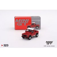 MINI GT 1/64 Land Rover Defender 90 Pickup Masai Red (RHD)