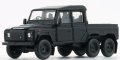 BM Creations 1/64 Land Rover Defender 110 Pickup 6x6 2016 with Accessories Matte Black RHD