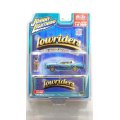 JOHNNY LIGHTNING 1/64 1978 Chevy Monte Carlo Lowrider Blue with Lowrider Enthusiast Figure