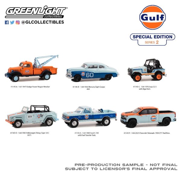 画像1: GREEN LiGHT 1/64 Gulf Oil Special Edition Series 2
