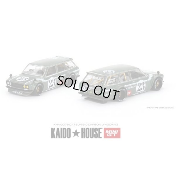 画像1: MINI GT 1/64 Datsun KAIDO 510 Wagon Carbon Fiber V3 (RHD)